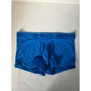 Calvin Klein Men's Logo Waistband Soft Blue Trunks Underwear Size Medium
